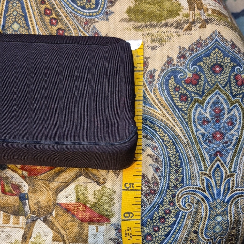 Vintage Dark Navy Clutch with Gold Accent - Picture 15 of 16